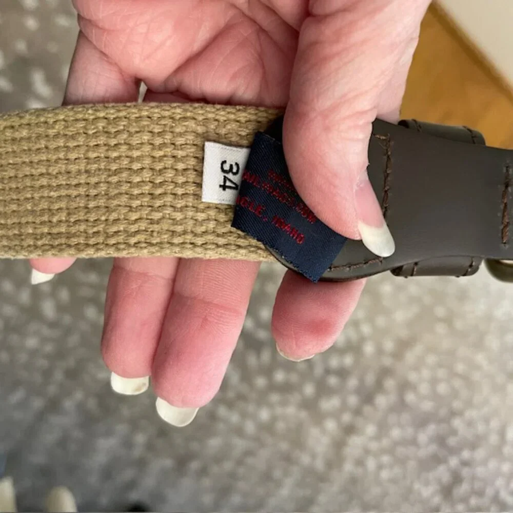 A Tail We Could Wag Handwoven Artisan Cotton & Leather Belt 34